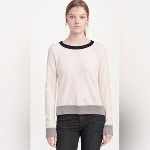 Rag & Bone Charley Cashmere Wool Crewneck Knit Sweater Ivory